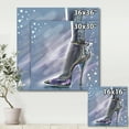 thumbnail image 4 of Shiny Woman Shoe High Heeled Stiletto With Glitter 30 in x 30 in Painting Canvas Art Print, by Designart, 4 of 4