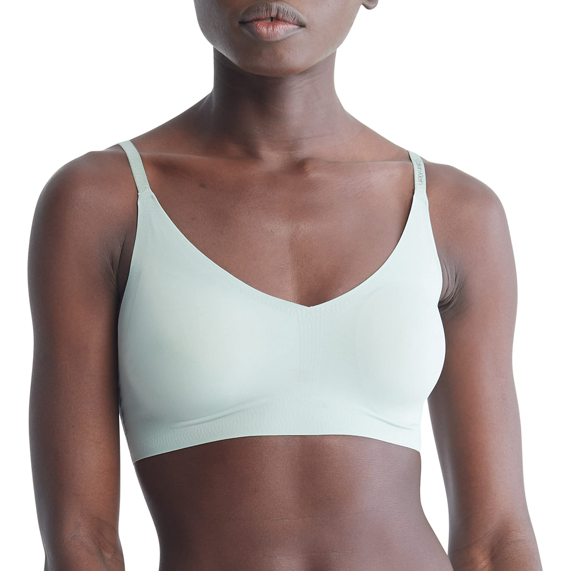 Calvin Klein Women's Invisibles Comfort Lightly Lined Seamless Wireless Triangle  Bralette Bra, Sage Meadow, Small | Walmart Canada