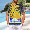 thumbnail image 4 of Purcolt Mens Hawaiian Shirts Casual Collared Short Sleeve Button Down Shirts Summer Beach Quick Dry Tee Tops, 4 of 7