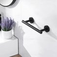 thumbnail image 1 of Bathroom Towel Rack, Wall Mounted Towel Rack 40cm, Stainless Steel SUS304, Matte Black Towel Rack - Black, 1 of 5