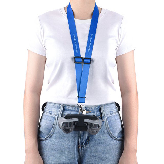 Kuymtek Drone Control remoto Correa para el cuello Cordón de seguridad para DJI FPV (Azul)