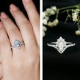 thumbnail image 3 of Rosec Jewels Designer Moissanite Engagement Ring (D-VS1 Quality Certified) - 925 Silver V Shape Ring - Ready to Gift for Women, US 5.00, 3 of 9