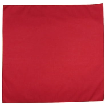 Solid Color 100% Cotton Bandana USA Made, Red