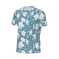 thumbnail image 6 of Wukai Lilies Flowers Print Men's Short-Sleeved Mesh T-Shirt,Quick-Dry Short Sleeve Workout T-Shirt-Large, 6 of 8