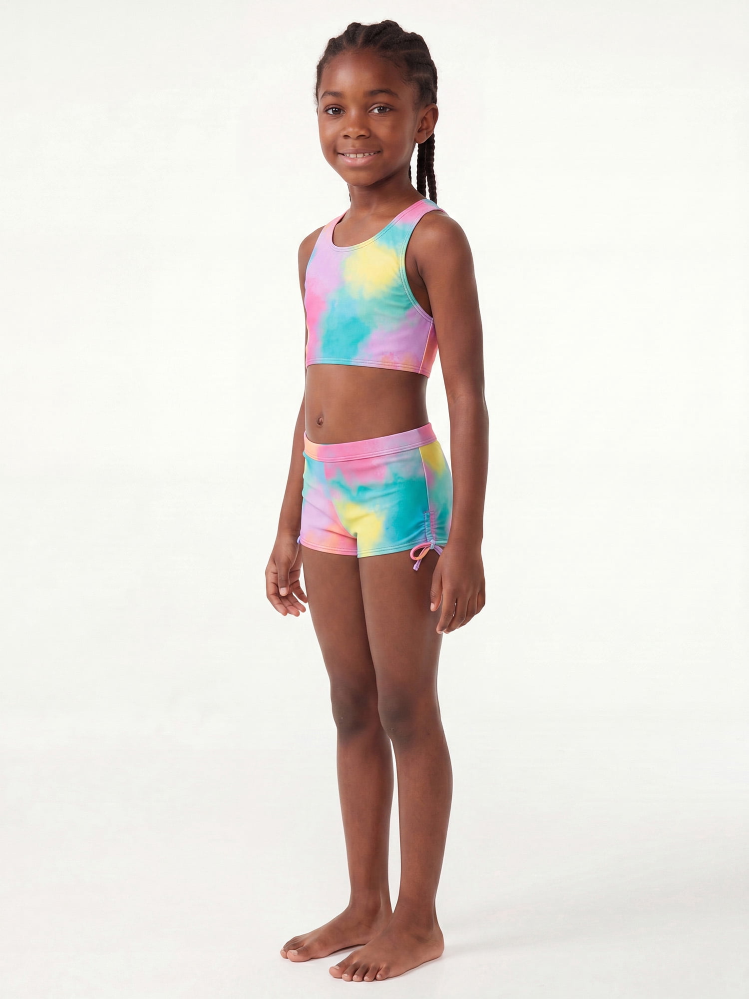 Ocean Gear Girls Two Piece Boy Leg Sporty Swim Set, Sizes 4-18