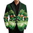 thumbnail image 4 of IWRICH Men's St. Patrick's Day Corduroy Blazer Long Sleeve Printed Suit Jackets Sports Coats Double Button Casual Jacket with Pocket 06-Green XXXXL, 4 of 4