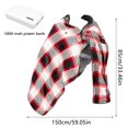 thumbnail image 3 of BotaniNest Multifunctional Blanket Heated Shawl USB Heated Shawl Warm Blanket Heated Mat Plus + 5000mAh Power Bank, 3 of 6