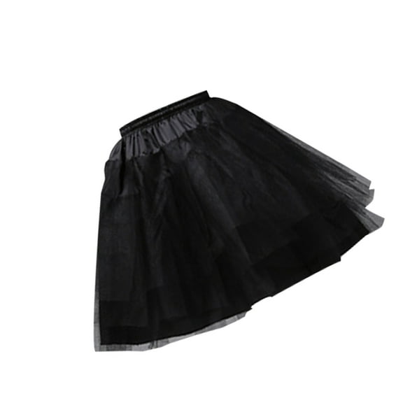 HEANUJJ Black Woman Tutu Skirt with Elastic Waist Short Pannier Petticoat for ce Ballet Cosplay