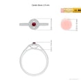 thumbnail image 5 of ANGARA Natural Vintage Style Ruby Halo Ring with Milgrain Detailing in 14K White Gold for Women (Size-2.5mm) | July Birthstone, Birthday, Anniversary, Jewelry Gift for Women | Natural Ruby Ring, 5 of 9