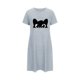 thumbnail image 4 of Camisón corto de talla grande para mujer, camisón de manga corta con estampado de pecho a la moda, camisón para mujer, 4 of 5
