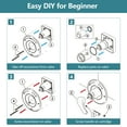 thumbnail image 6 of Replacement for Delta 13/14 Series Shower Trim Kit, Shower Cover Plate with Handle (Valve& Catridge Not Inclued) (1, Chrome), 6 of 7