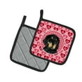 thumbnail image 2 of Carolines Treasures SS4515PTHD Gordon Setter Hearts Love and Valentines Day Portrait Pair of Pot Holders, 7.5HX7.5W,, 2 of 2