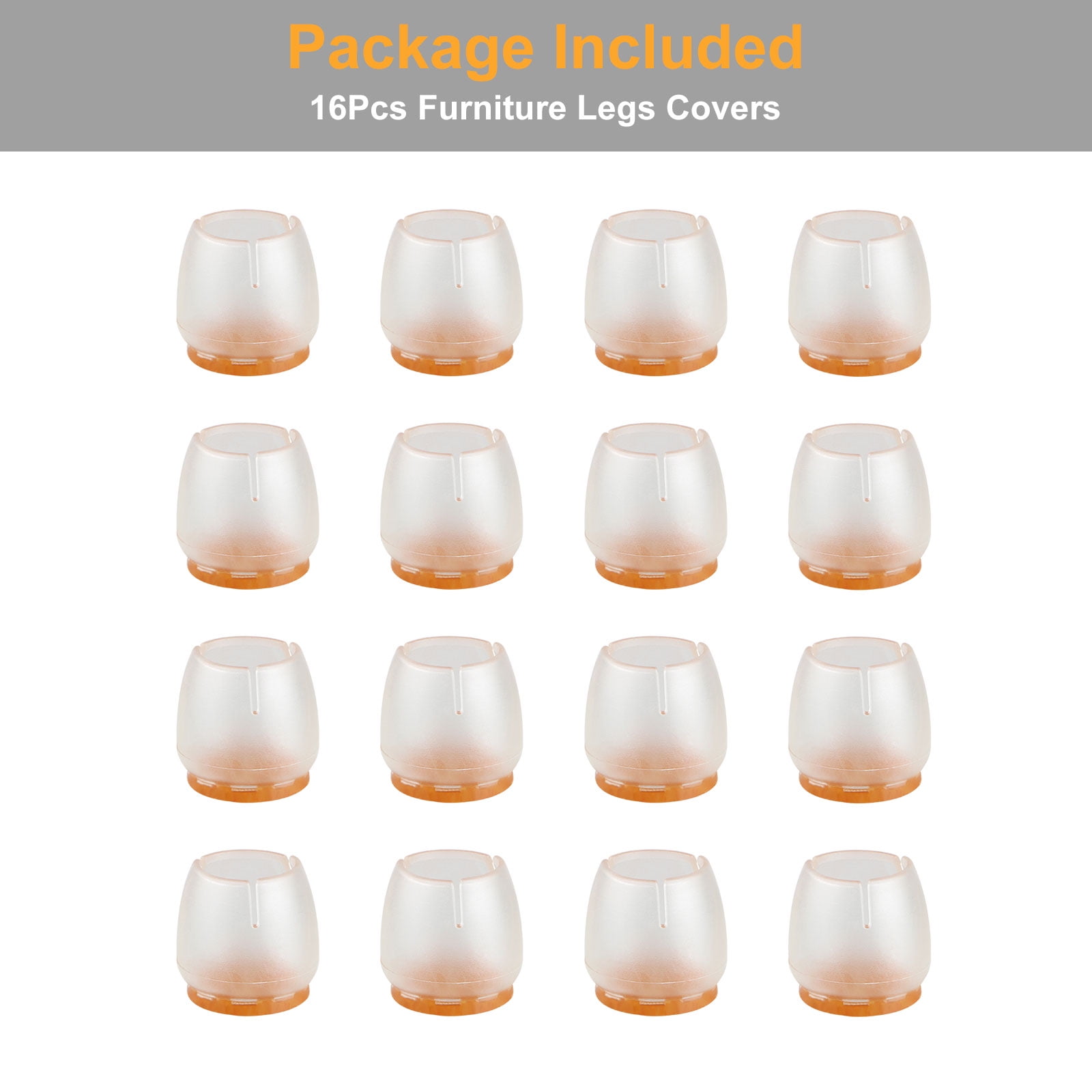 Details about / 16pcs Chair Leg Silicone Pad Furniture Table Feet Cover Floor Protector Use A