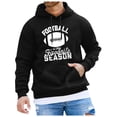 thumbnail image 1 of Wyzesi Oversized Sweatshirts Men Black Male Rugby Print Sweatshirt Long Sleeve Hooded Sweatshirt, 1 of 4