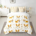 thumbnail image 2 of Cartoon Corgi Comforter 7 Pieces Full Size Cute Dogs Bedding Set Room Decor Doggy Pet Bones Sheet Set Pet Animals Bed Set With 2 Pillow Cases, 2 of 5
