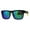 Black Yellow / Teal Mirror, variant on Kush Mens Polarized Mirror Lens Sport Soft Temple Horn Rim Sunglasses Black Grey Silver Mirror