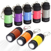UCEC Mini Keychain Flashlight, Travel Flashlight USB Torch Rechargeable Colorful LED Flashlight High-Powered Pocket Keychain Flashlights, 8 Pack