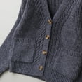 thumbnail image 5 of NAISIBABY Boys Cardigan Sweater 10T, Buttons V-Neck with Pockets Long Sleeve Casual School Uniform Knit Outwear Dark Blue, 5 of 9