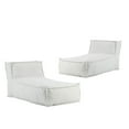 thumbnail image 2 of Christopher Knight Home 61" Outdoor Bean Bag Lounge Chair, Weather-Resistant Fabric, Light Gray, Set of 2, 2 of 10