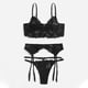 thumbnail image 4 of Sexy mujer encaje ahueca hacia fuera Babydoll ropa interior ropa de dormir íntima Tanga con liga conjunto de lencería Fridja  nalpqowj39123, 4 of 7