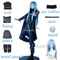 thumbnail image 3 of Disfraz de Rimuru Tempest, disfraz de anime Esa vez que me reencarné como slime, conjunto de peluca, trinchera y máscara para Halloween, 3 of 5