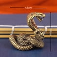 thumbnail image 6 of Callipe Brass Snake Figurine Retro Snake Statue with Detailed Scales Home Office Tabletop Mini Snake Ornament Gift for Snake Lovers, 6 of 8