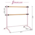 thumbnail image 3 of Gymax Barre de Ballet Portable 4 Pieds Barre de Danse Autoportante Hauteur Réglable Enfants Adultes, 3 of 10