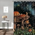 thumbnail image 2 of Orinice Mushroom Grass Full Moon Bathroom Decor Set with Hooks, Colorful Graphic Print Polyester Fabric Shower Curtain Set, Waterproof and Easy to Install, Blackout Curtains for Bedroom, 2 of 7