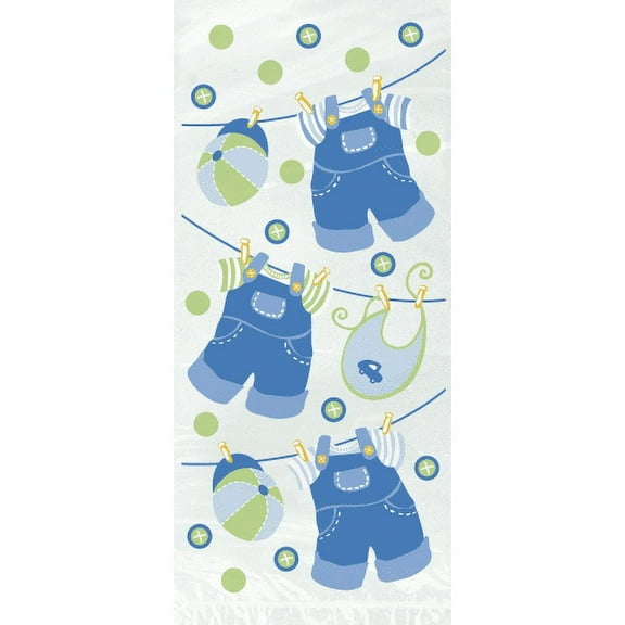 Baby Clothes Blue Cello Bags (20 ct)