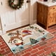 thumbnail image 4 of Seyotauo Christmas Decor 3D Stereoscopic Embroidery Carpet - 24 x16 inch Polyester Xmas Decor Indoor Outdoor, Absorbent Nonslip Dirt Proof Washable Foot Mat for Entryway Kitchen Bathroom Porch Patio, 4 of 6