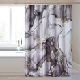 thumbnail image 2 of Black Gold Marble Shower Curtain Set, Abstract Marbled Shower Curtains for Bathroom Décor with 12 Metal Hooks, Luxury Modern Waterproof Bath Accessories, 72 x 84 Inch, 2 of 6