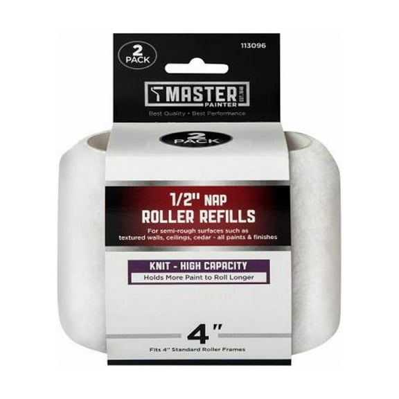 Master Painter Better MPS412-2PK Mini Knit Paint Roller Covers, 4 x 1/2 In. Nap, 2-Pk. - Quantity 6