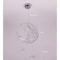 thumbnail image 5 of Star Moon Suspension Ceiling Lamp Aluminum Led Lighting Fixture with 5 Bulbs for Kids Bedroom (White Light), 5 of 5