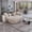 Beige Corduroy, variant on Sdorens 102" Modular Sectional Sofa,2-Seater Corduroy Cloud Couch with 4 Throw Pillows,L-Shaped Convertible Sofa for Living Room,Apartment