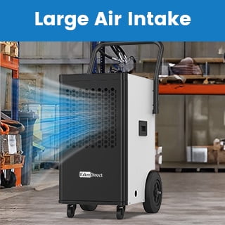 110 pt. 5,000 sq.ft. Buckless Commercial Dehumidifier with Drain Hose and Pump for Garage in White