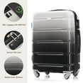 thumbnail image 3 of Tyethy Luggage Sets 3 Piece Hardshell Suitcase Set with 20" Carry-on Luggage with USB Port Spinner Wheels, Black, 3 of 9