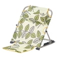 thumbnail image 1 of Luzkey Dossier de Lit Soutien du Dos Réglable Portable Changement d'Angle Fauteuil Inclinable Sans Pieds Cale pour Lecture Assise Manger Se Reposer Plage Feuilles Vertes, 1 of 4