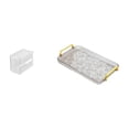 thumbnail image 1 of Caja moderna de acrílico para almacenar y dispensar papel higiénico, con soporte de pared para pañuelos y bandeja multifuncional para postres o mesa d, 1 of 8