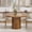 Walnut, variant on Farmhouse 47" Round Dining Table for 4-6 – 2-Layer Storage Shelf & Drawer – Space-Saving Circle Table – Ideal for Dining Room, Kitchen, Living Room – Walnut Finish