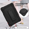 thumbnail image 3 of All-New 2022 Fire 7 Tablet Case SOATUTO For Amazon Fire 7 Case 2022 Release 12th Generation Latest Model 7" Heavy Duty Shockproof Case with Shoulder Strap for Amazon Kindle Fire 7 Tablet - Black+Black, 3 of 6