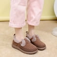 thumbnail image 3 of Winter Plush Cotton Casual Shoes for Women Comfortable Slip On Fleece Lined Loafers Platform Non Slip Dress Walking Shoes Brown Size 9.5, 3 of 9