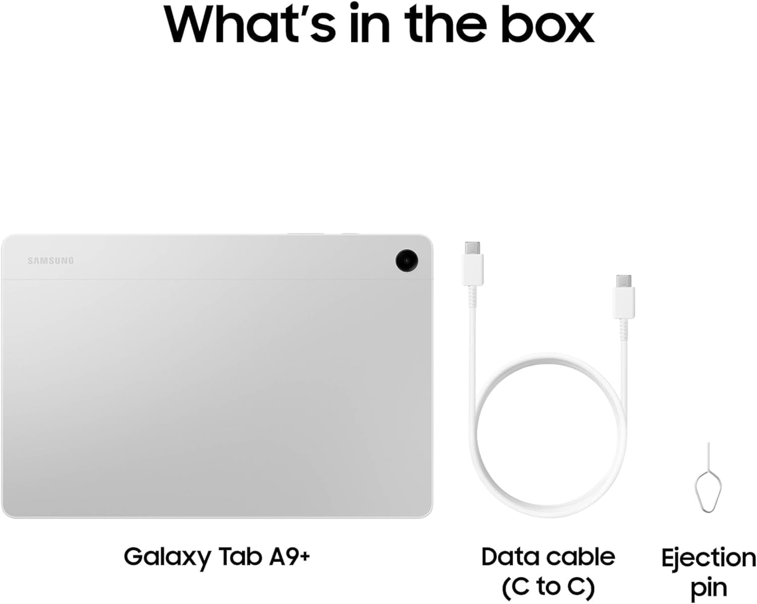 SAMSUNG Galaxy Tab A9+ 11'' 128GB Android Tablet, Big Screen, Quad Speakers,Upgraded Chipset, Multi Window Display, Slim, Light, Durable Design, Silver with Mazepoly Accessories