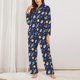 thumbnail image 2 of Balery Astronaut Corgi Conjunto de Pijama con Estampado para Mujer, Conjunto de Dos Piezas con Manga Larga, Ropa de Dormir Suave con Bolsillos, Pijamas Cómodos-Large, 2 of 7