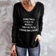 thumbnail image 1 of Pntutb Ladies Fashion Casual Letter Printing Cuello Redondo Suelto Manga Larga Top Pntutb Pntutb-2687, 1 of 5