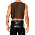 thumbnail image 3 of INSPIRE CHIC Men's Tank Tops Sheer Crop See-Through Design Party Sleeveless Mesh Vest S Black, 3 of 6