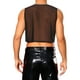 thumbnail image 3 of INSPIRAR CHIC Camisetas sin mangas para hombres, diseño transparente y ligero, chaleco de malla sin mangas XL negro, 3 of 6