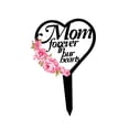 thumbnail image 4 of Estaca de Placa de Recuerdo Corazón Marcador de Tumba Impermeable Decorativo con Flor Sunnimix, 4 of 8