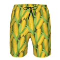 thumbnail image 3 of Honeii's Corn 1 Print Men's Casual Shorts with Drawstring，Swim Trunks Quick Dry Beach Shorts, 3 of 5