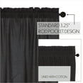 thumbnail image 5 of VHC Brands Arlington Plaid Cotton Americana Kitchen Curtains Rod Pocket Swag Pair, Navy Blue, 5 of 5
