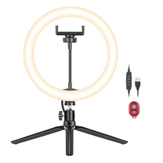JTWEEN 6.3in LED Ring Light with Stand and Phone Holder, Aureday  3000K-6000K Dimmable Selfie Ringlight for  Video/Live Stream/Makeup